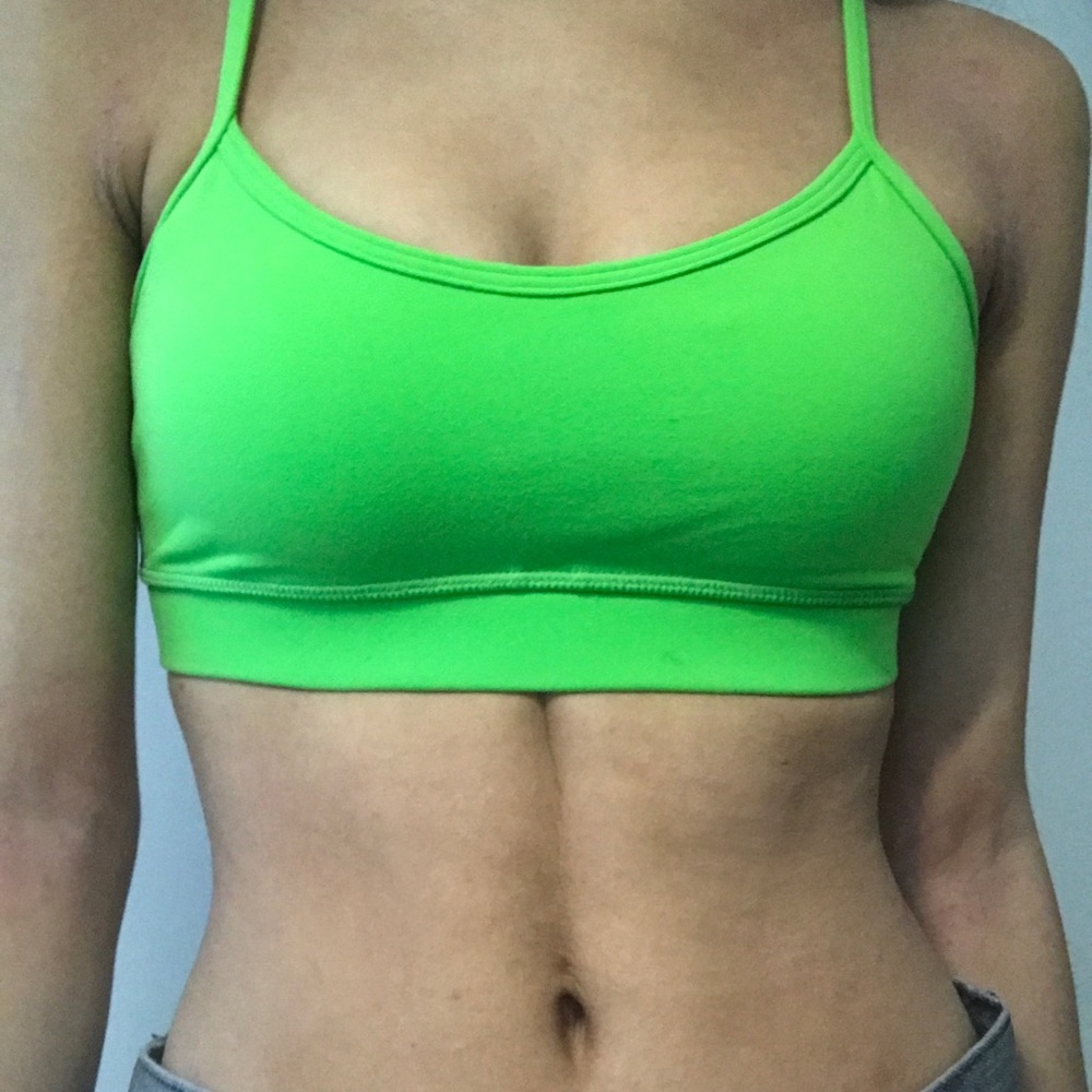 Neon Green Sports Bra/Cropped Tank